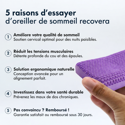 Oreiller Ergonomique Recovera – Sommeil Réparateur